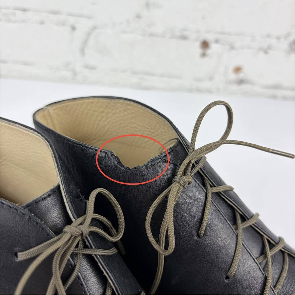 Nisolo Isla Black Leather Chukka Ankle Bootie Laced Boot 9 - Picture 4 of 14